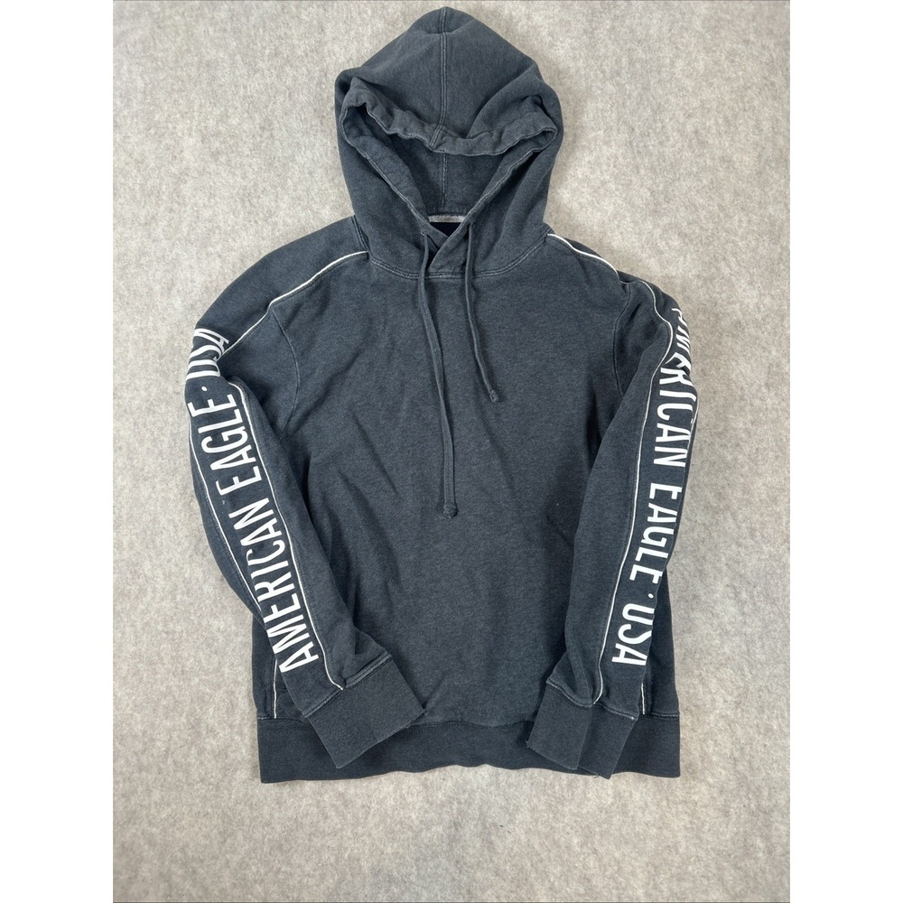 American Eagle Grey Hoodie Men's Size Medium – Pullover Sweatshirt